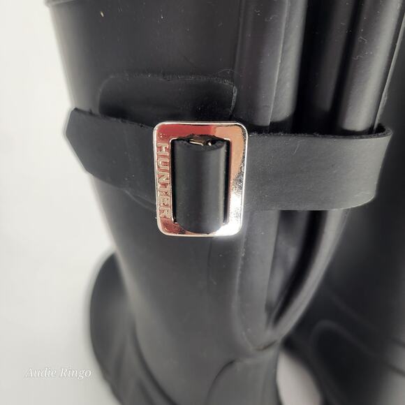 Hunter Original Short Rain Boots Black Women’s Size 7 - Picture 11 of 16